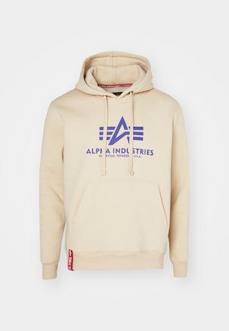 Sweat-shirt ALPHA INDUSTRIES en beige : devant