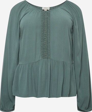 ONLY Curve Blouse 'NORA ALMA' in Groen: voorkant