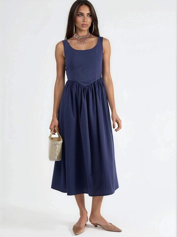 Busem Dress in Blue: front