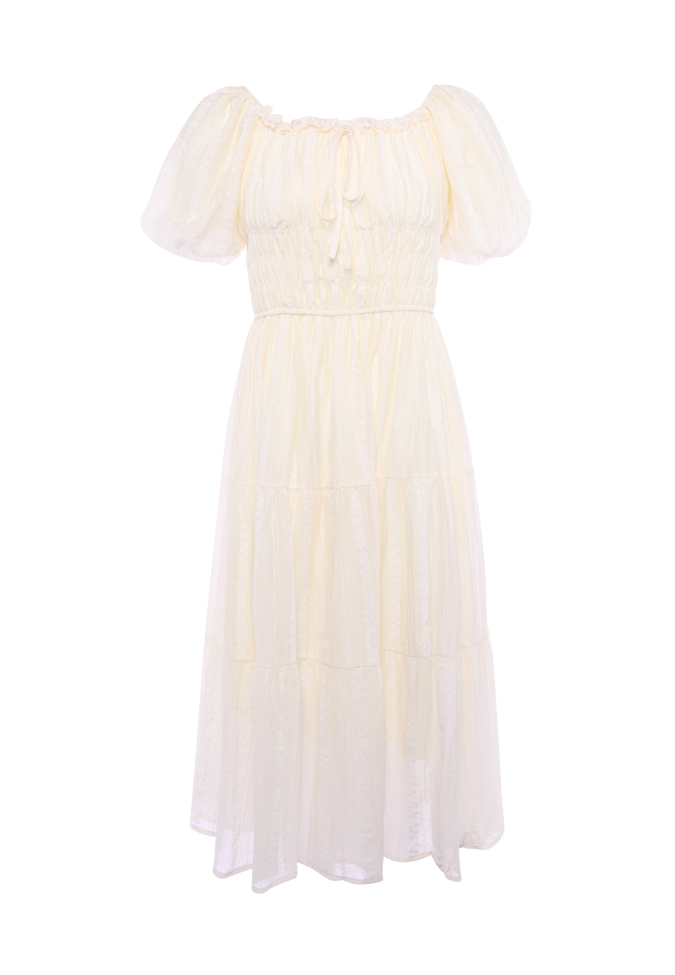 Usha - Vestido em bege: frente