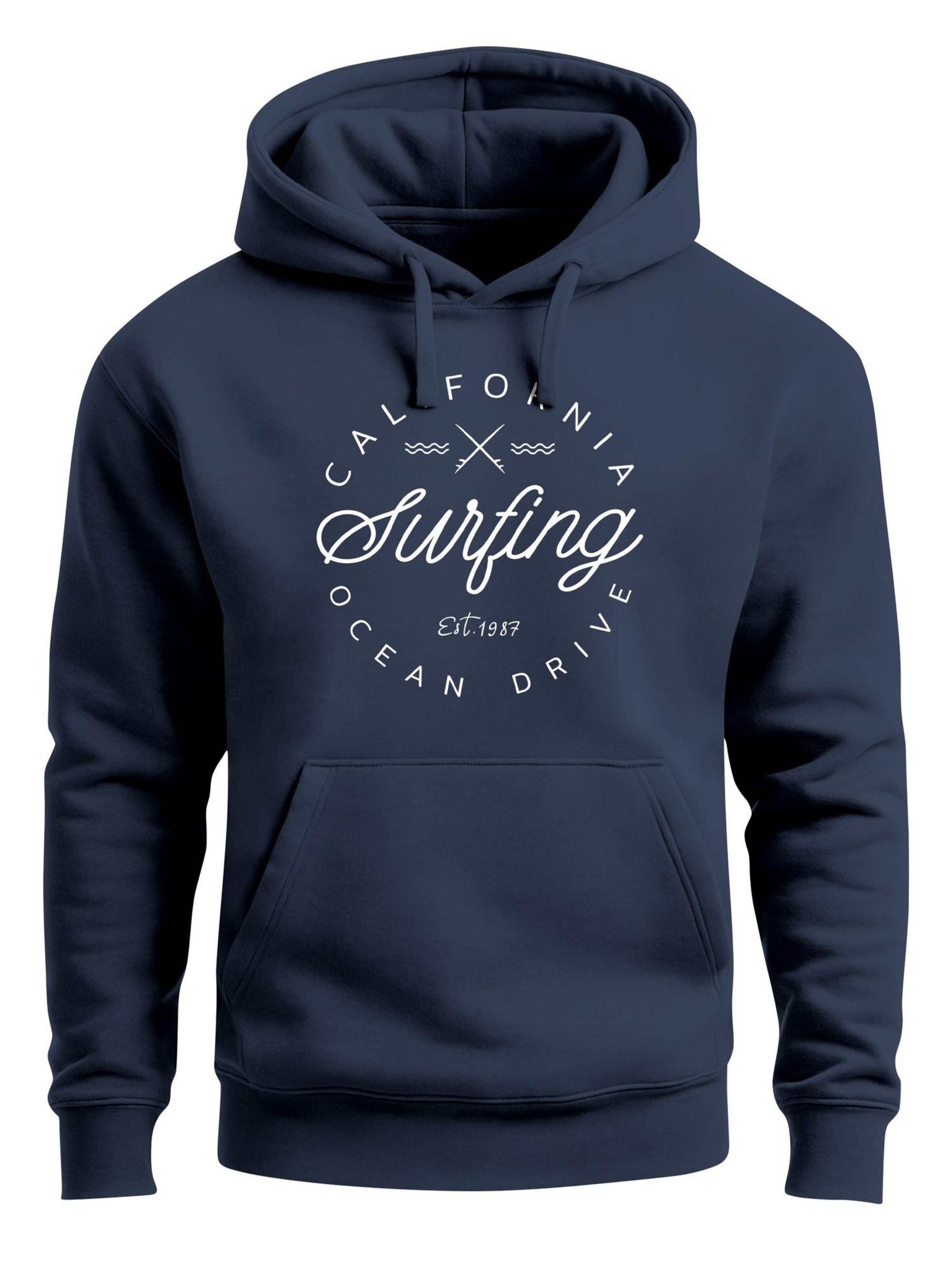 Neverless Sweatshirt 'Surfing Drive'‌‌‌‌‌‌‌‌‌ in Blau: Vorderseite