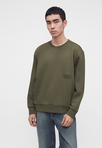 Sweat-shirt BOSS en vert : devant