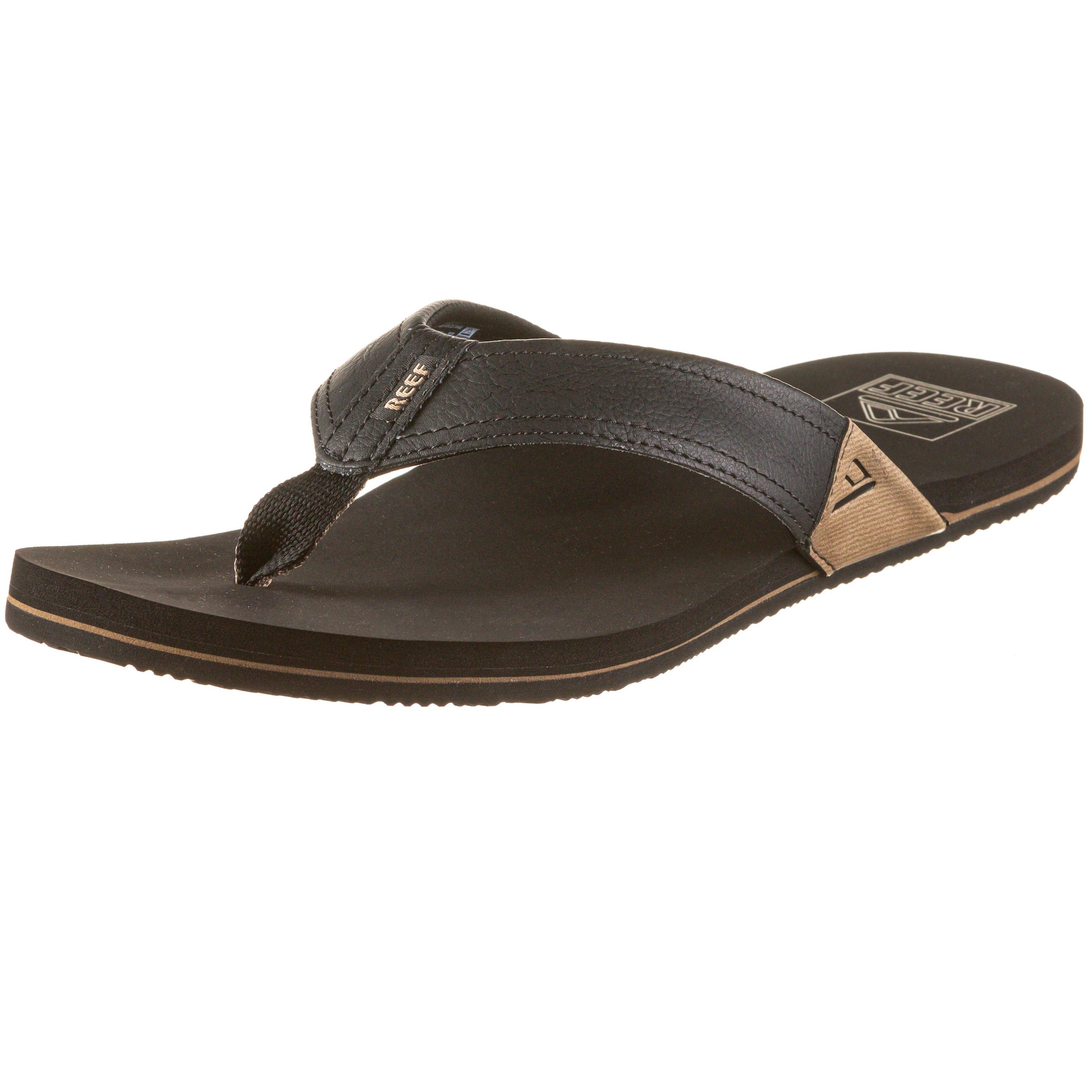 REEF Teenslippers 'Newport' in Zwart: voorkant
