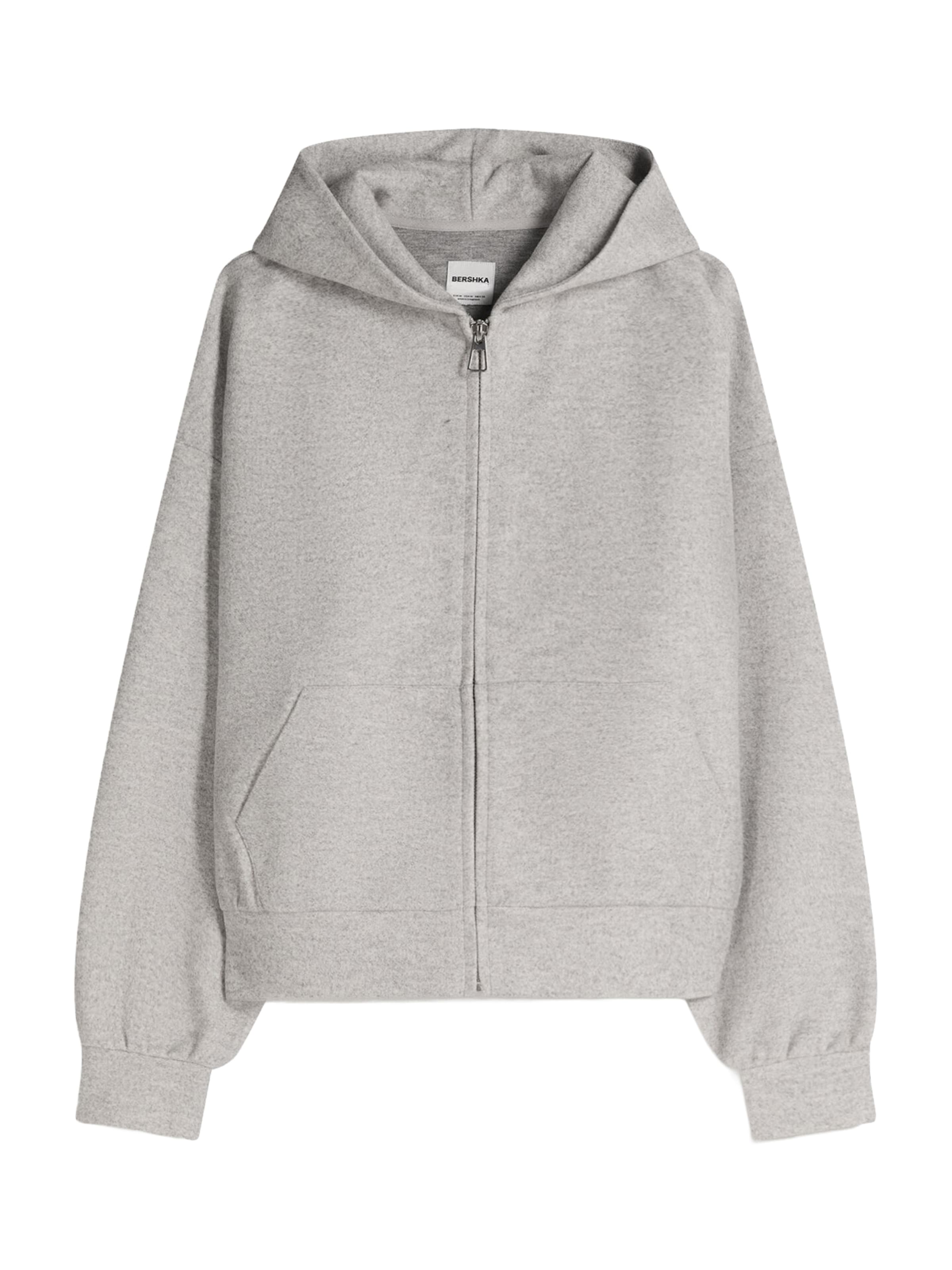 Bershka Tepláková bunda - Sivá: predná strana