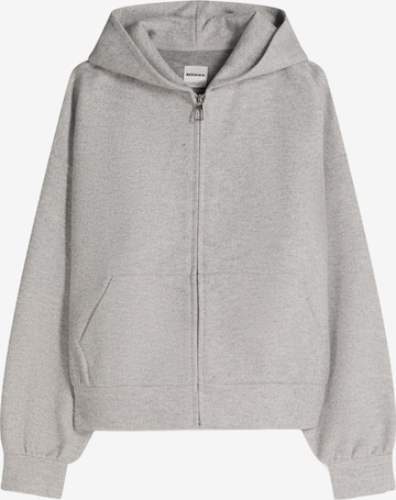 Bershka Mikina – šedá: přední strana