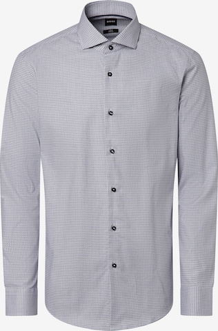 BOSS Slim fit Button Up Shirt in Grey: front