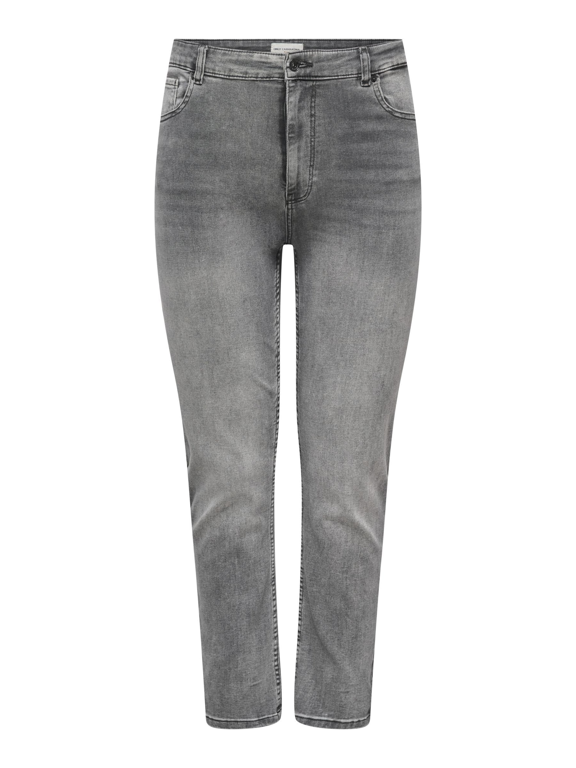ONLY Carmakoma Slimfit Jeans 'CARCELINDE' in Grijs: voorkant