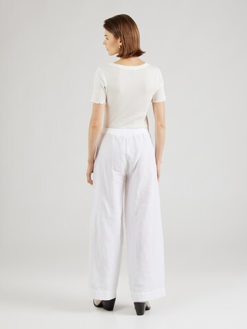 MSCH COPENHAGEN Wide leg Trousers 'MSCHMirilla' in White