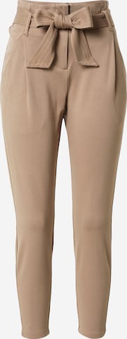 VERO MODA Loose fit Pleat-Front Pants 'Bailey' in Brown: front