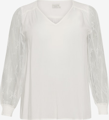KAFFE CURVE Blouse 'Freya' in Wit: voorkant