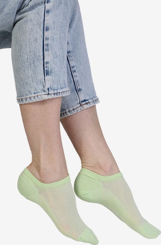 Sokisahtel Sokken 'RONJA low-cut cotton socks' in Groen: voorkant