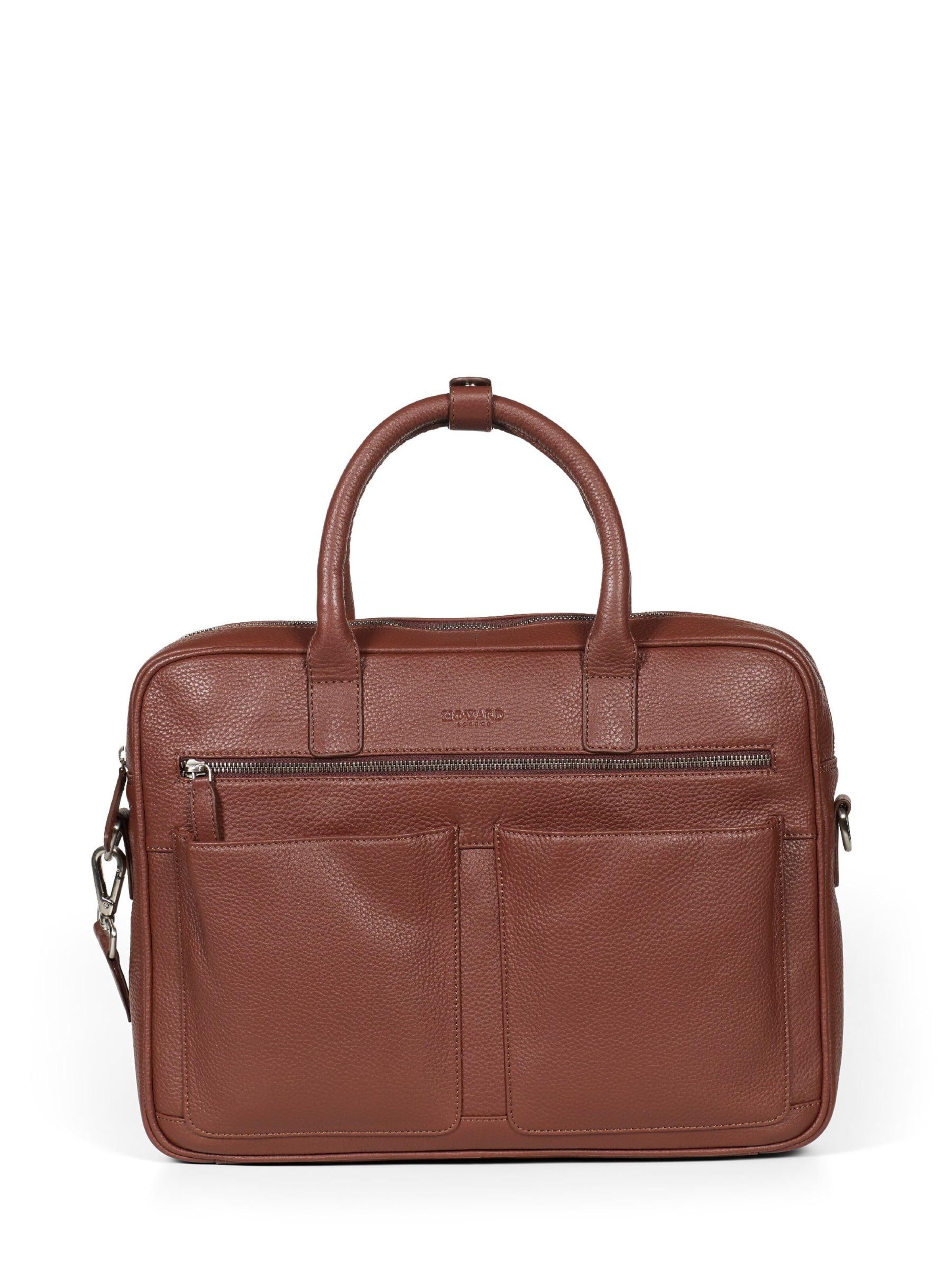 Howard London Laptoptaske 'Laptop Bag Sam Brown' i brun: forside