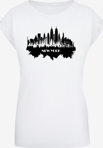 T-shirt 'Cities Collection - New York skyline' F4NT4STIC en blanc : devant