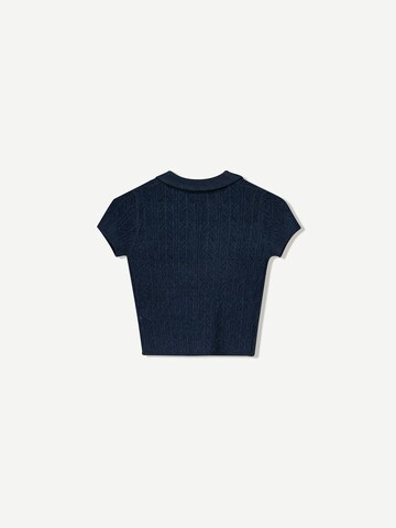 Bershka Knit cardigan in Blue