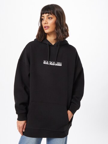 NAPAPIJRISweater majica 'B-Box' - crna boja: prednji dio