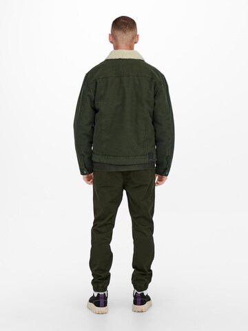 Only & Sons Between-season jacket 'LOUIS' in Green