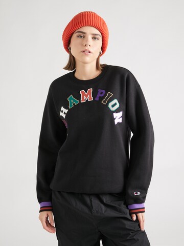 Champion Authentic Athletic Apparel Sweatshirt in Black: front