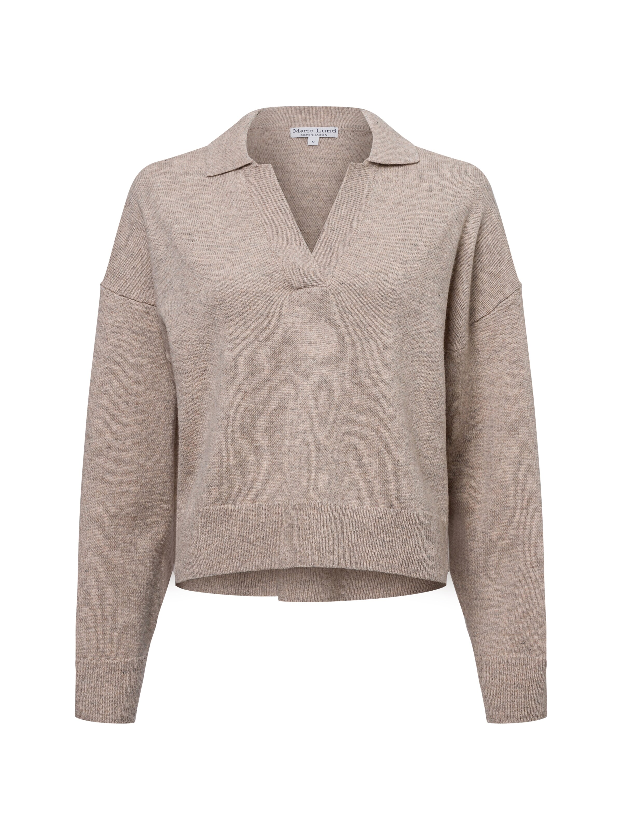 Pull-over Marie Lund en beige : devant