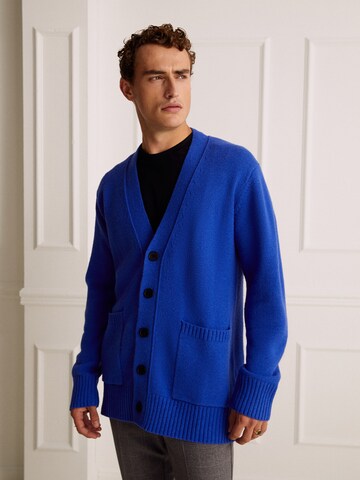 Guido Maria Kretschmer Men Strickjacke 'Dennis' in Blau: Vorderseite