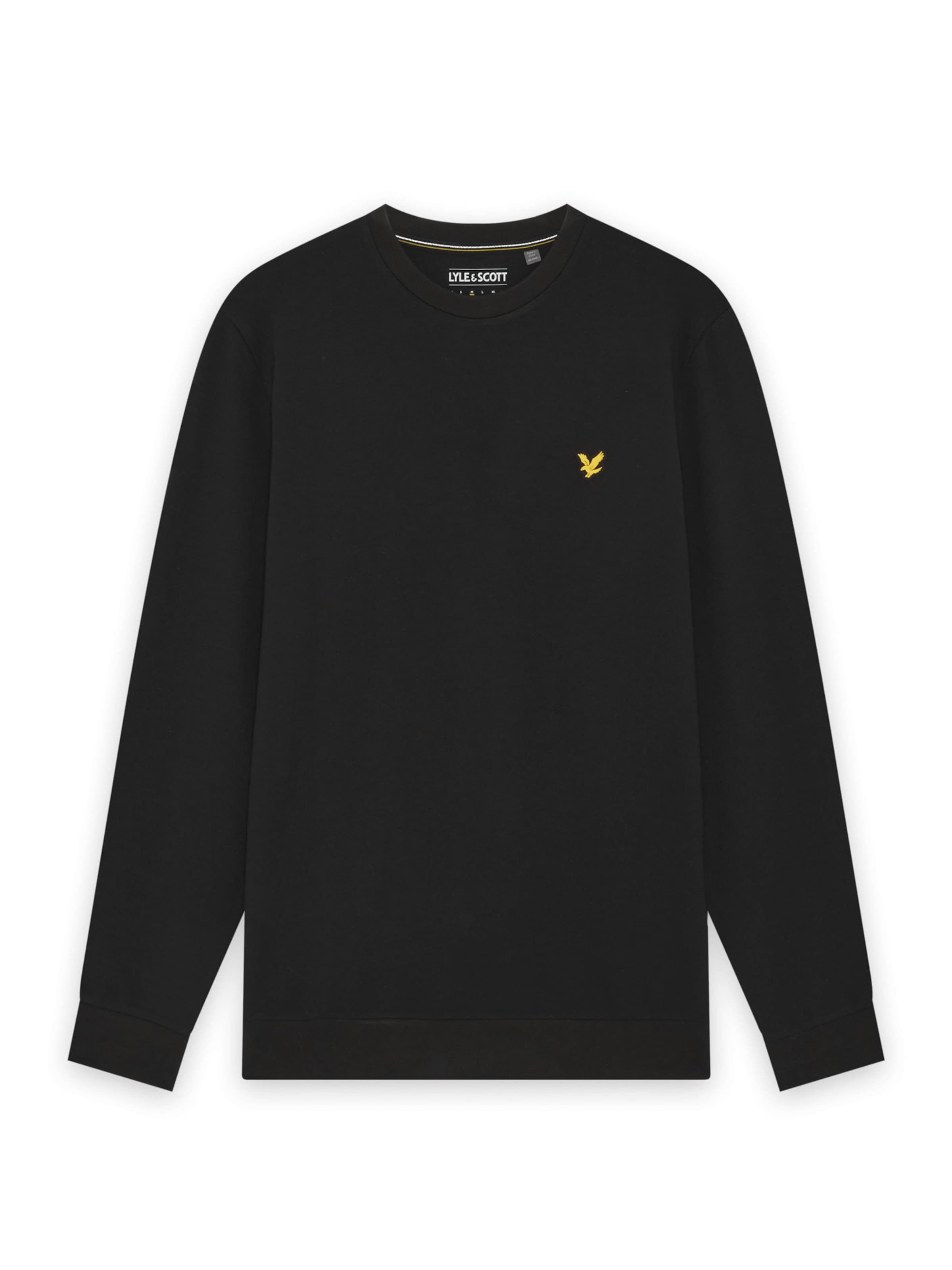 Lyle & Scott Sweatshirt in Zwart: voorkant