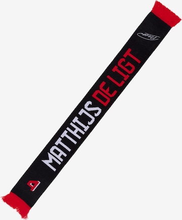 FC BAYERN MÜNCHEN Sports Scarf 'Matthijs de Ligt' in Black: front