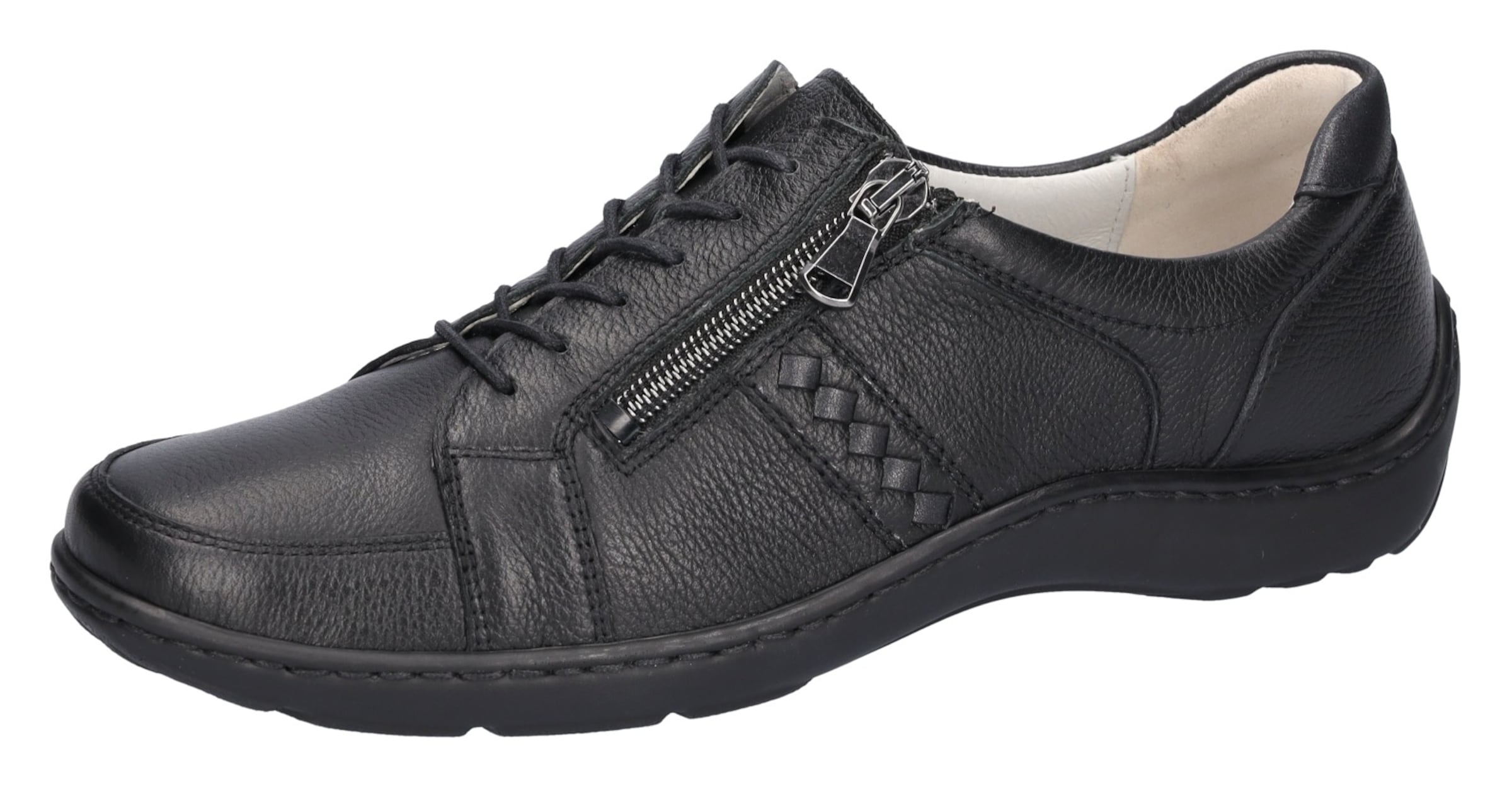 WALDLÄUFER Lace-Up Shoes in Black: front