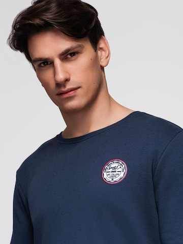 Sweat-shirt Ombre en bleu