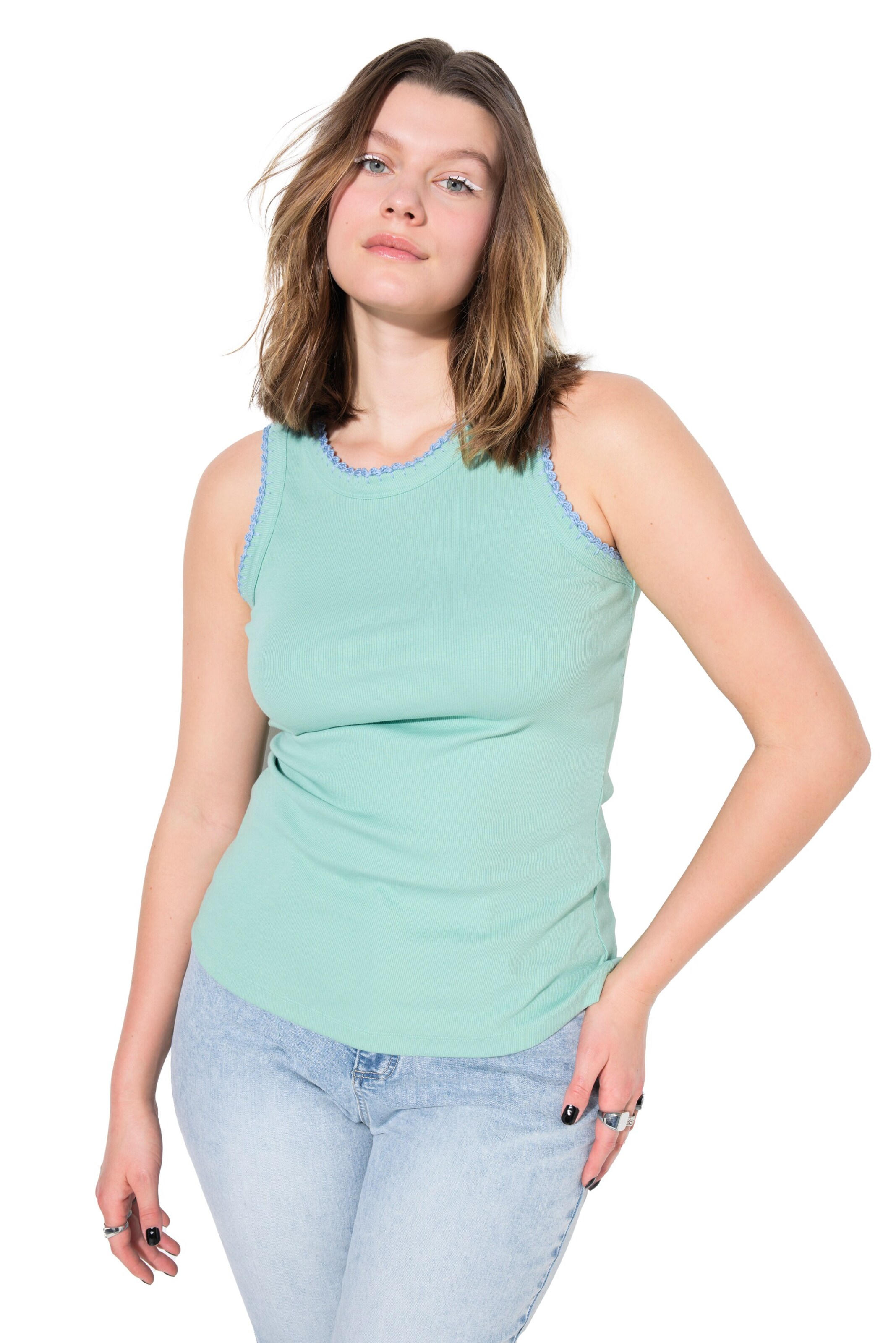 Studio Untold Top in Groen: voorkant