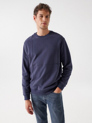 Salsa Jeans Sweatshirt in Blauw: voorkant