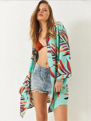 Bianco Lucci Kimono in Groen