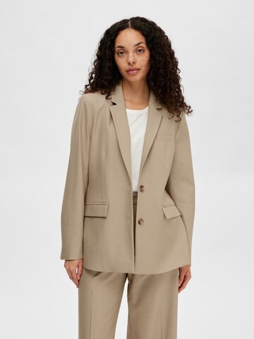 Blazer 'ELIANA' SELECTED FEMME en beige : devant