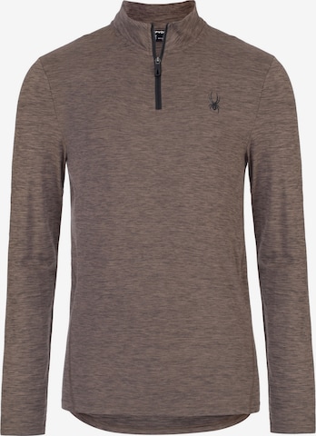 Spyder - Camiseta deportiva en marrón: frente