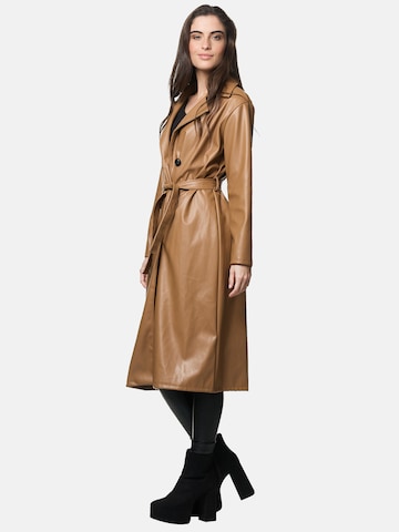 Manteau mi-saison Elara en marron