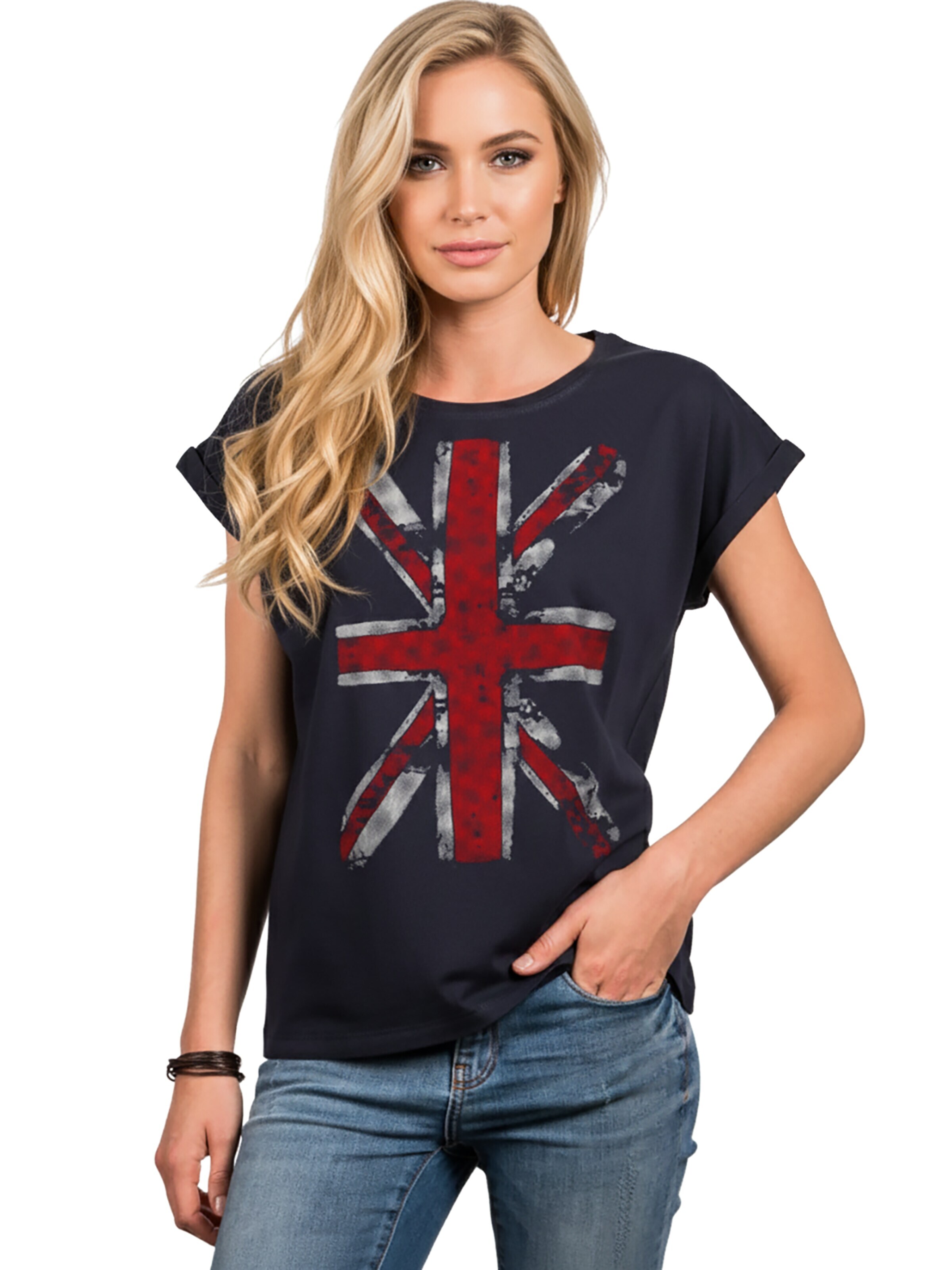 MAKAYA Shirt 'Union Jack' in Blue: front