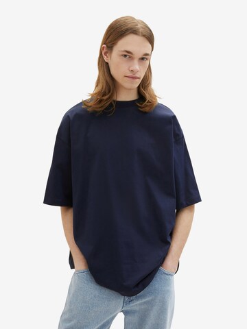 T-Shirt TOM TAILOR DENIM en bleu : devant