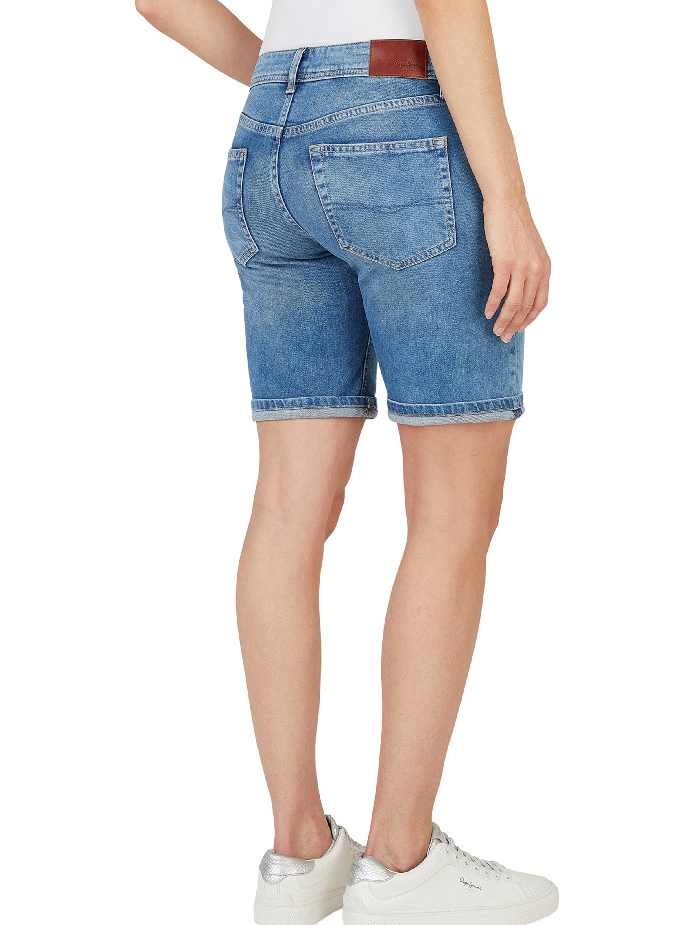 Pepe Jeans Slimfit Shorts 'Poppy' in Blau
