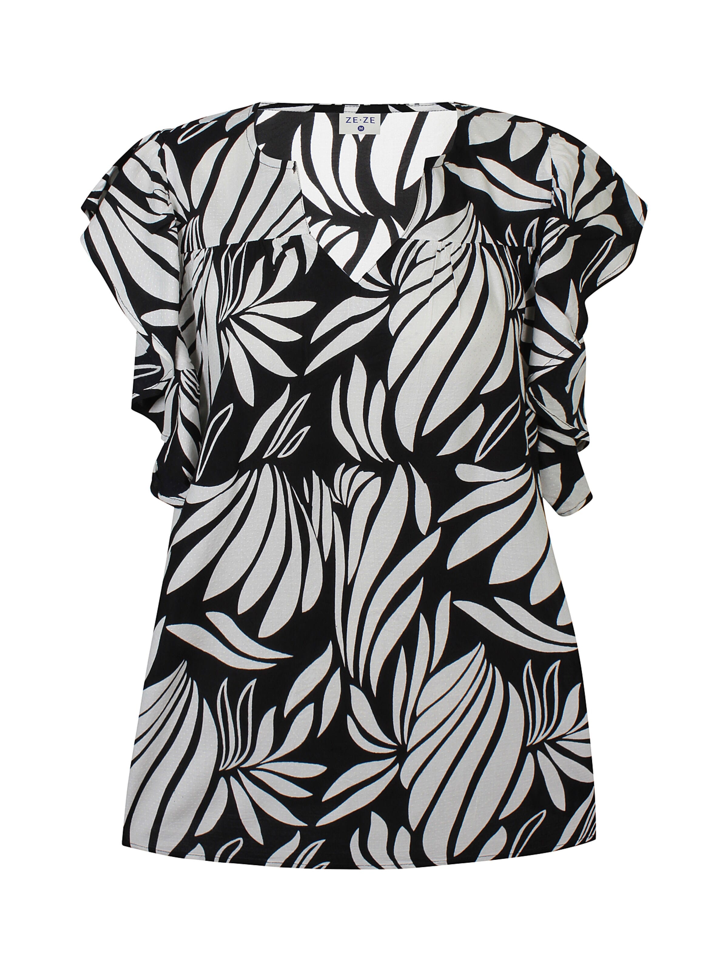 ze-ze Bluse 'Frigg' i sort: forside