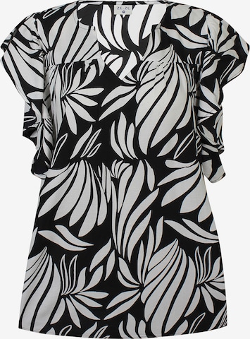 ze-ze Blouse 'Frigg' in Zwart: voorkant