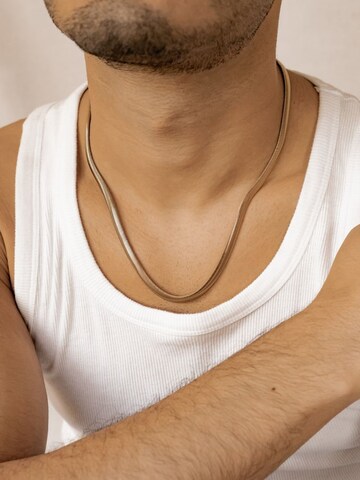 Hey Happiness - Cadena 'Snake Bold' en oro: frente
