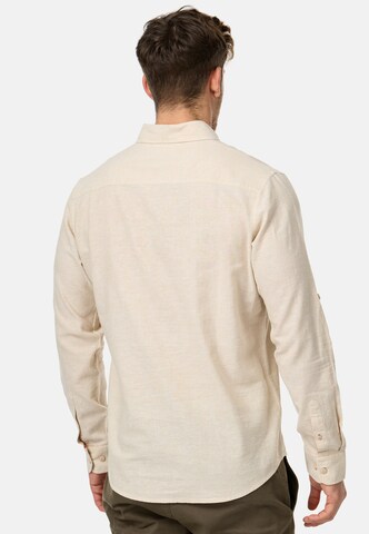 INDICODE JEANS Regular fit Button Up Shirt 'Theon' in Beige