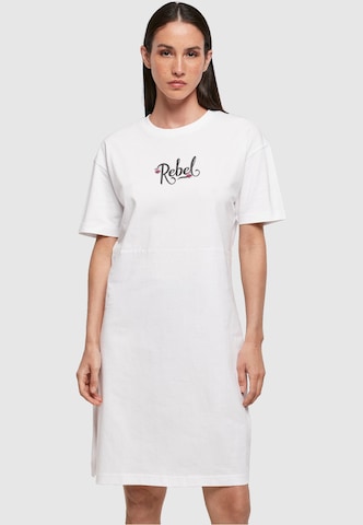 Merchcode Oversized Dress in White: front