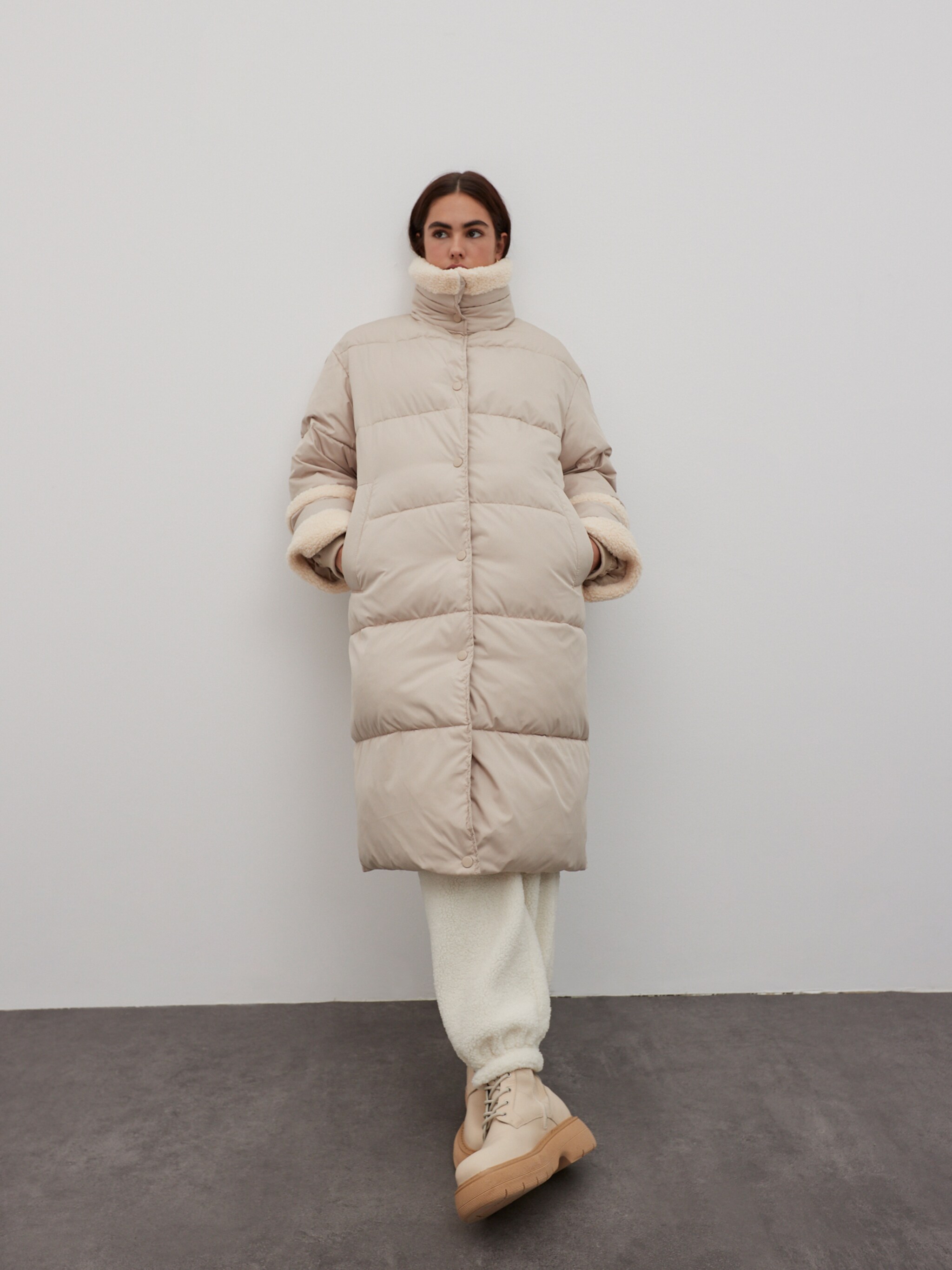 EDITED Produits Manteau d’hiver 'Oda' beige
