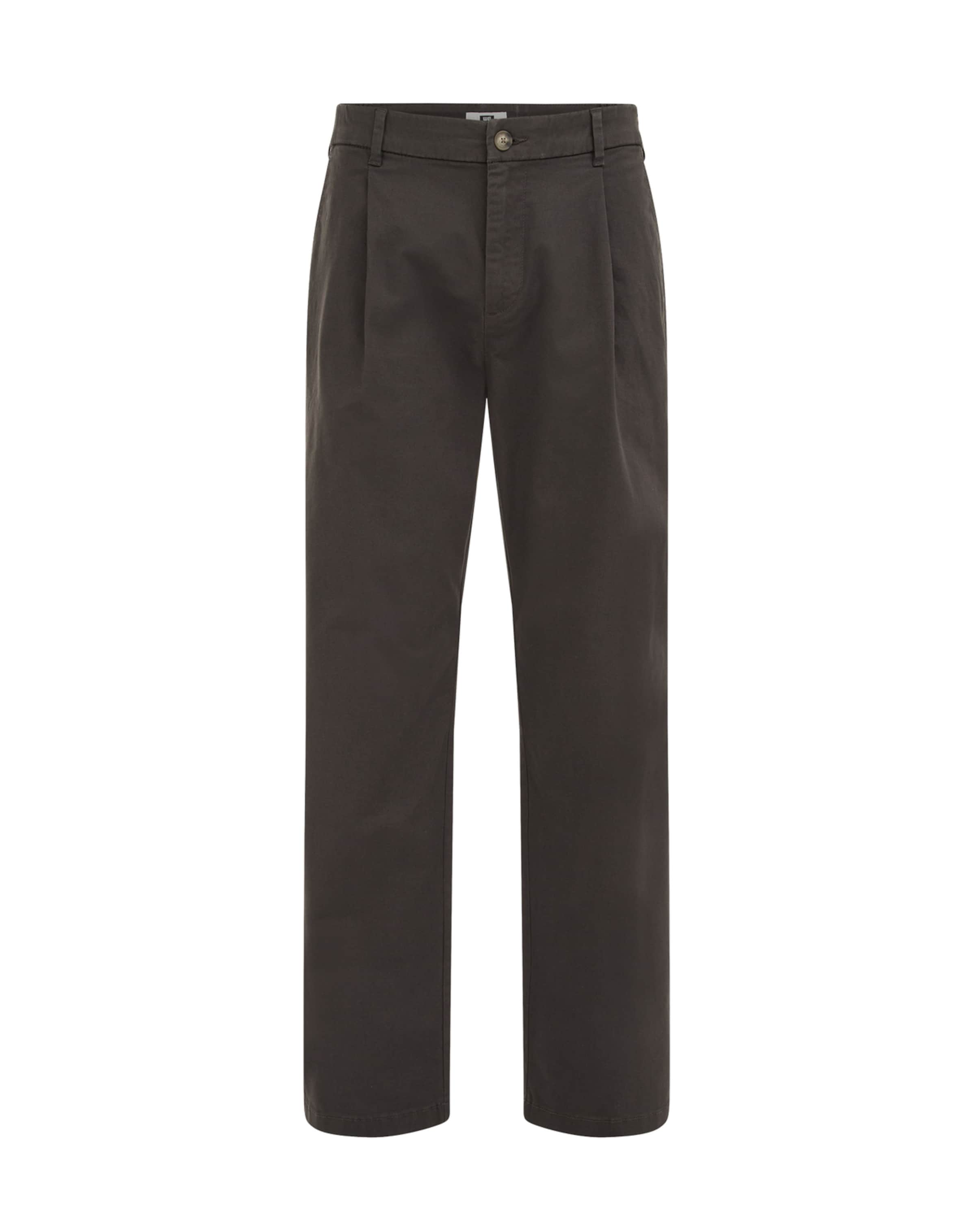 WE Fashion - Loosefit Pantalón plisado en verde: frente
