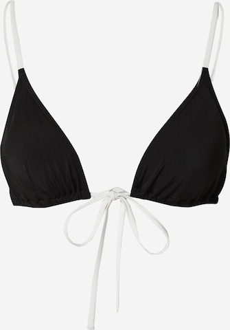 Monki Triangle Bikini Top in Black: front