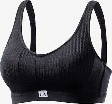 LASCANA ACTIVE Bustier Sport-BH in Schwarz: Vorderseite