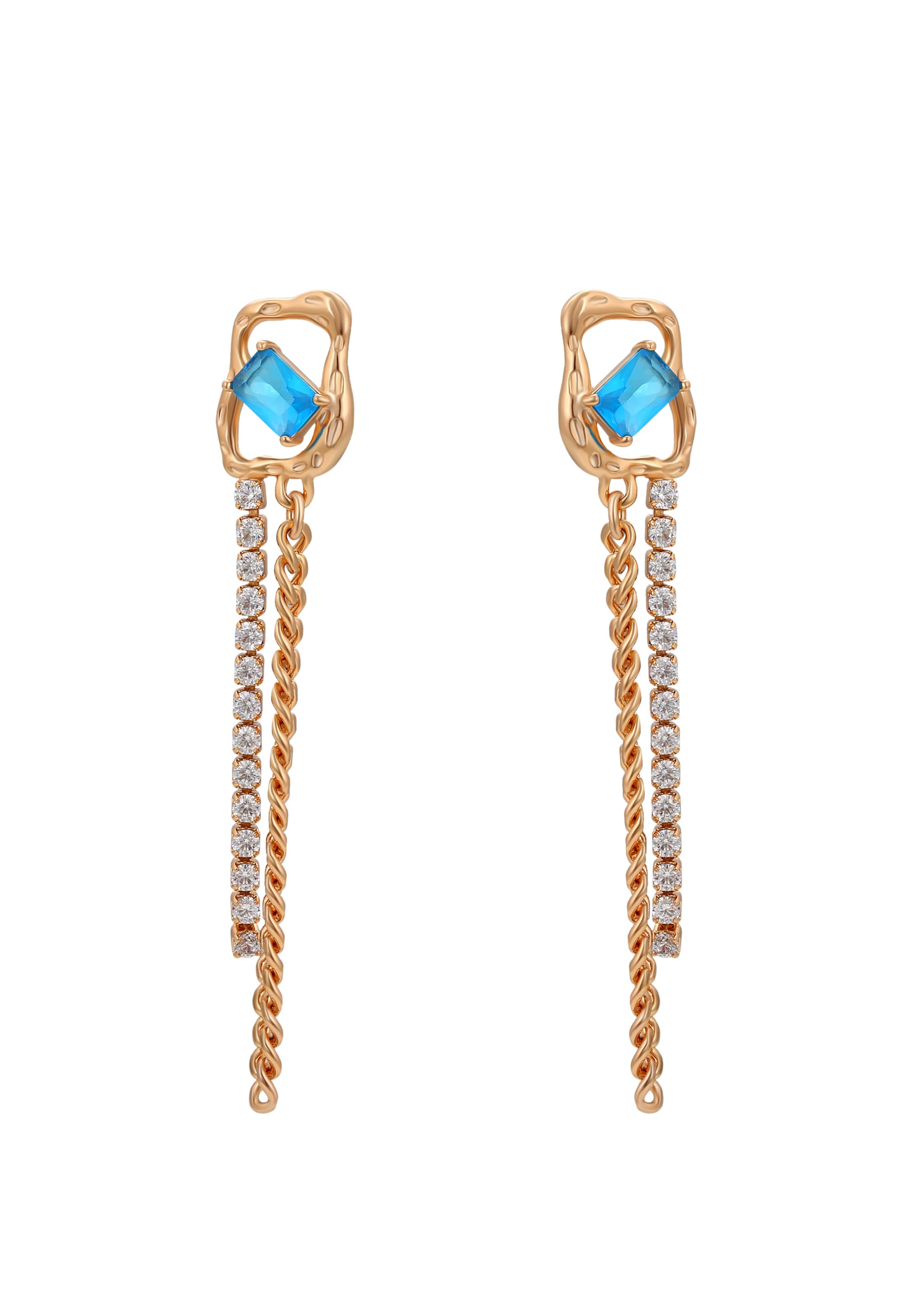 Boucles d'oreilles faina en or : devant