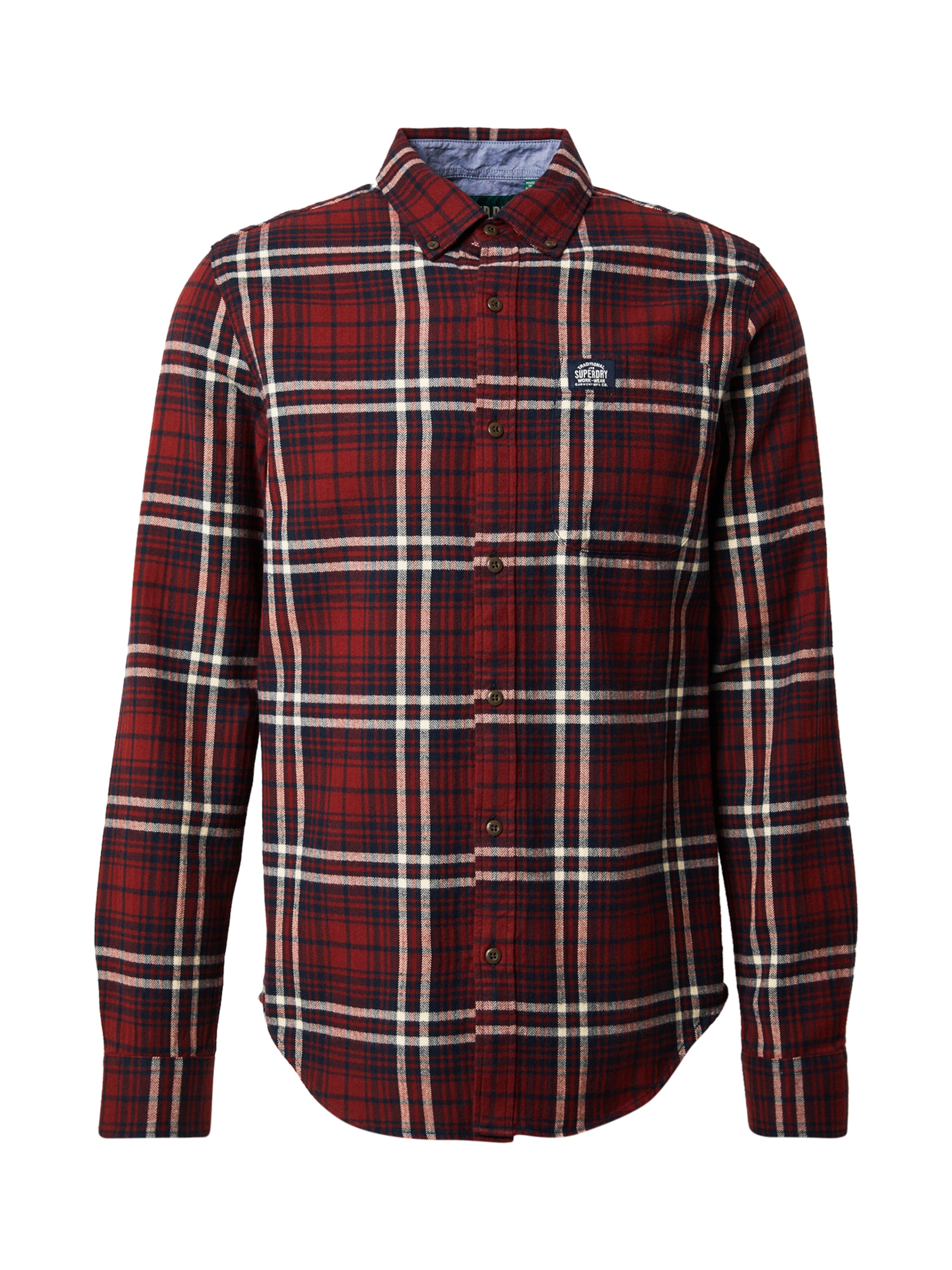 Superdry Button Up Shirt in Red: front