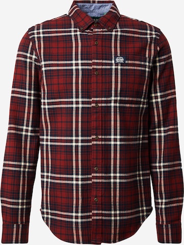 Fit confort Chemise Superdry en rouge : devant