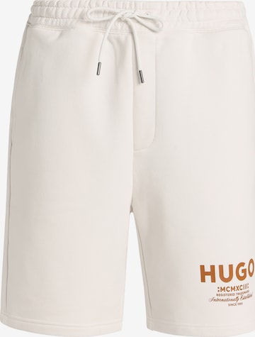 HUGO Loosefit Παντελόνι 'Nomario' σε λευκό: μπροστά