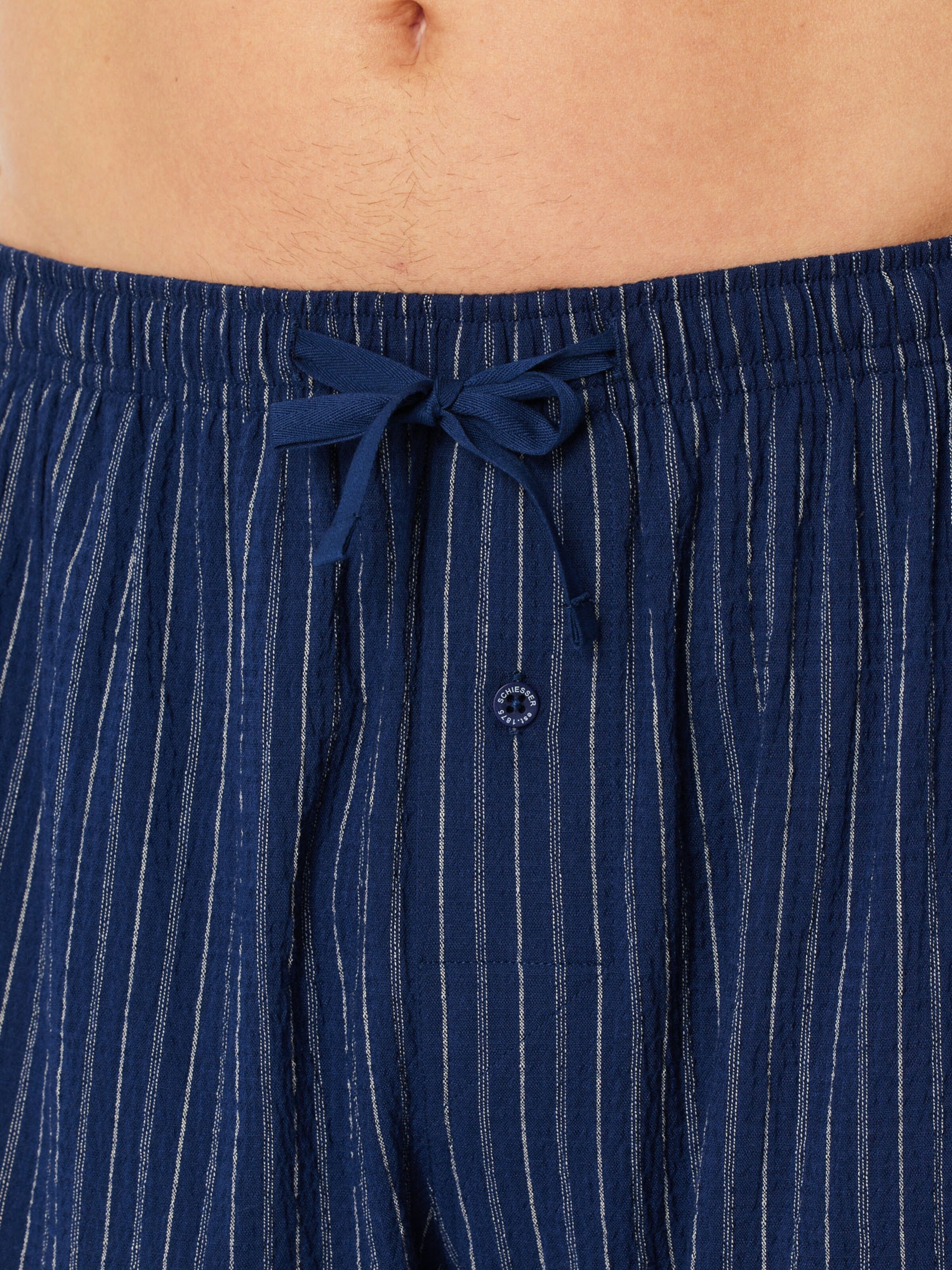 SCHIESSER Pyjamashorts ' Mix & Relax ' in Blau